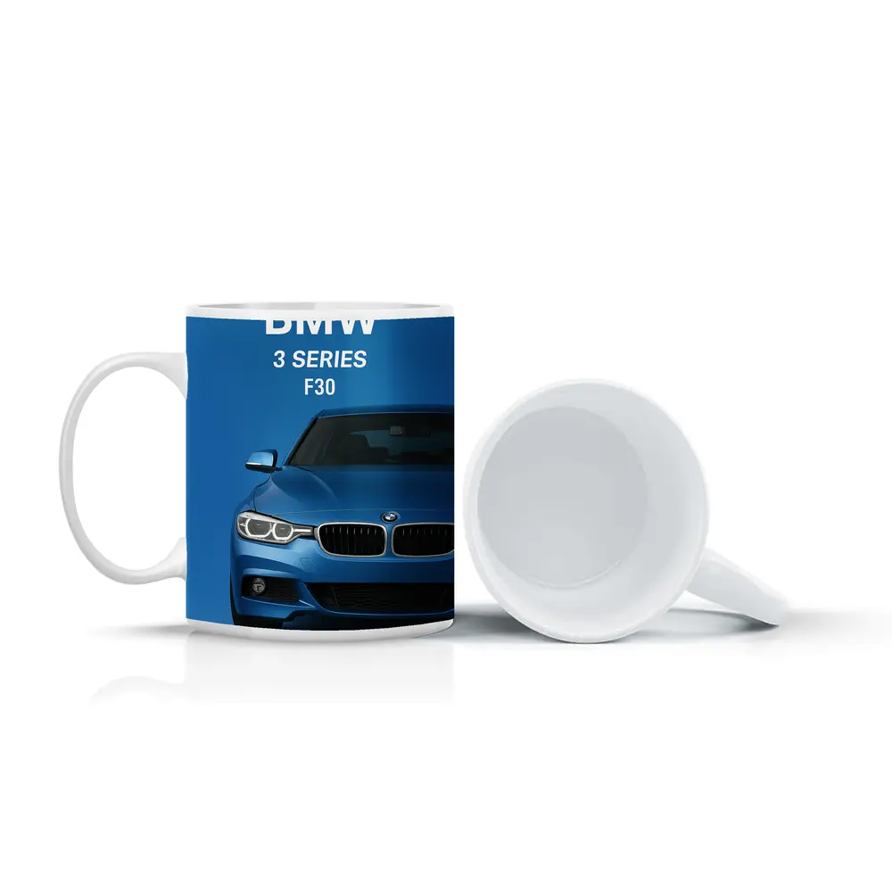 BMW 3 Series F30 Blue Front View – Mugs