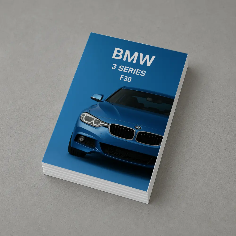 BMW 3 Series F30 Blue Front View – Postcards
