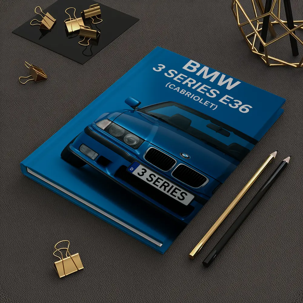 BMW Three Series E36 Cabriolet Blue Art – Notebooks
