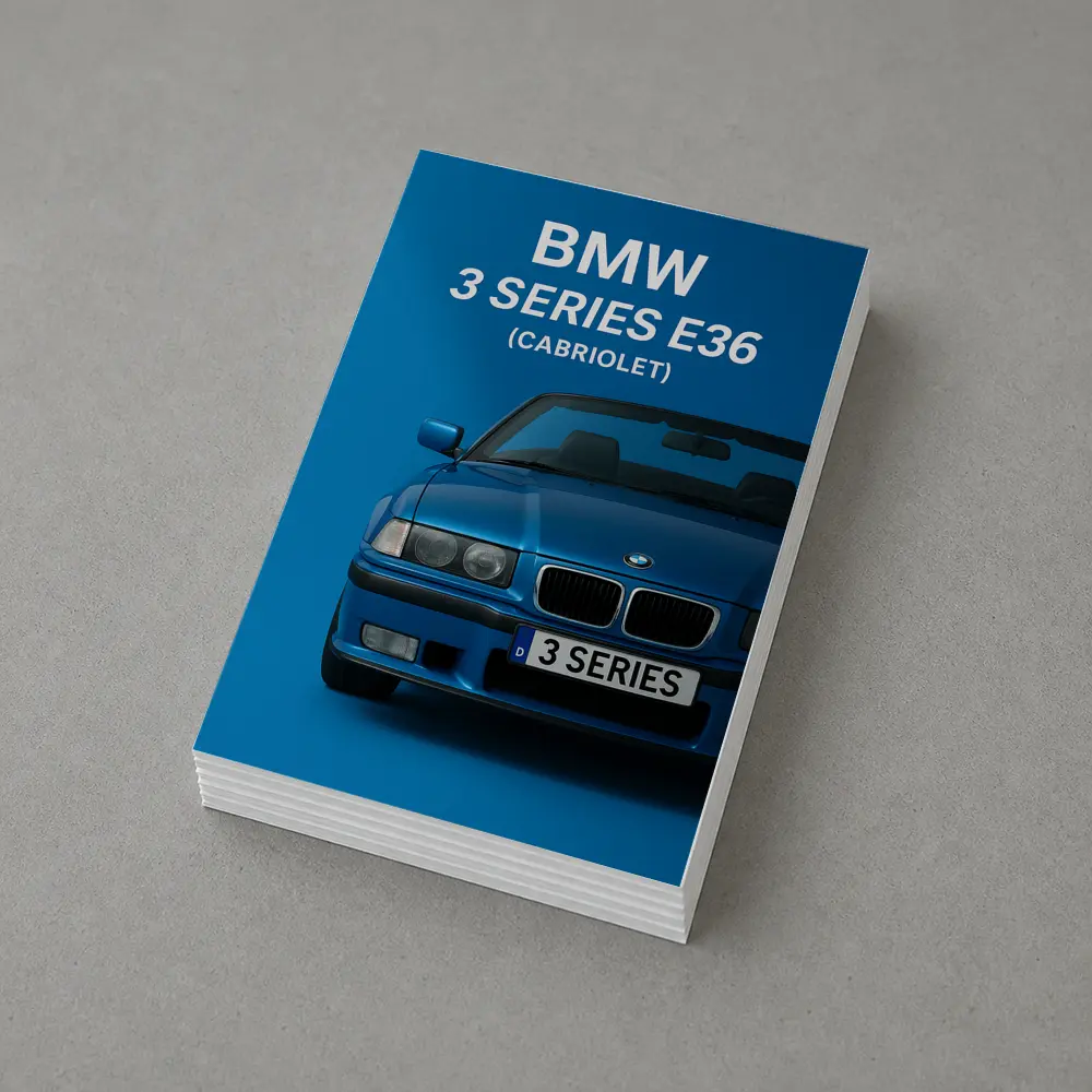 BMW Three Series E36 Cabriolet Blue Art – Postcards