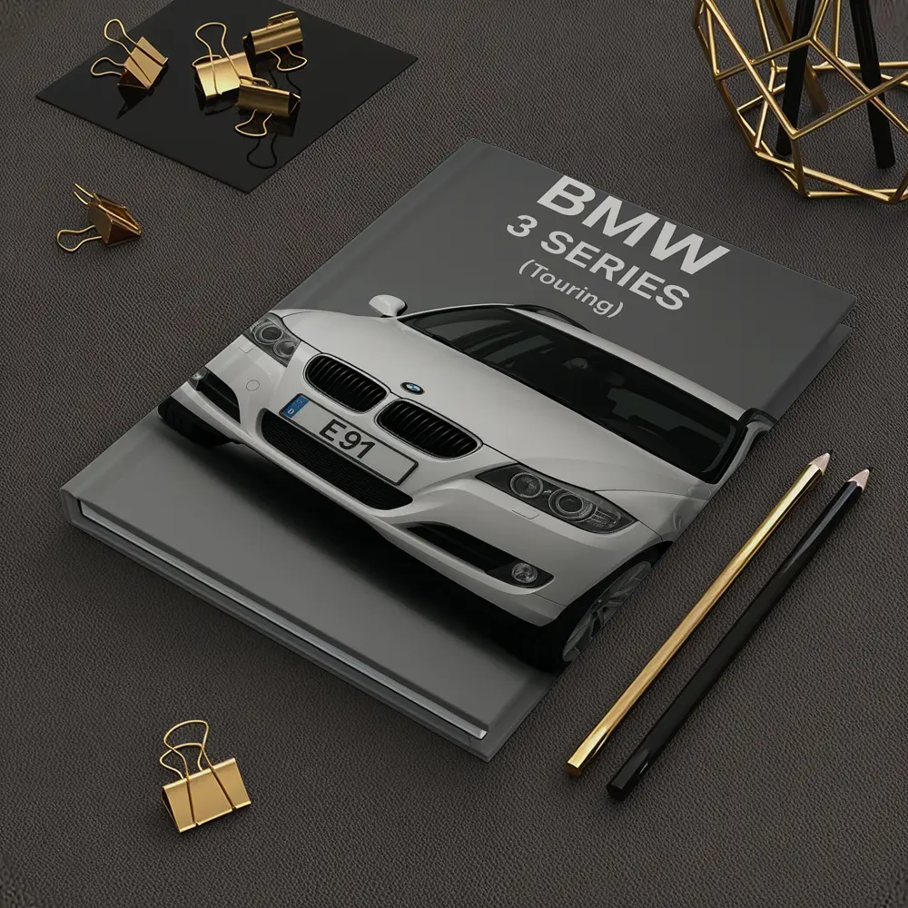 BMW Three Series Touring White Gray Background – Notebooks