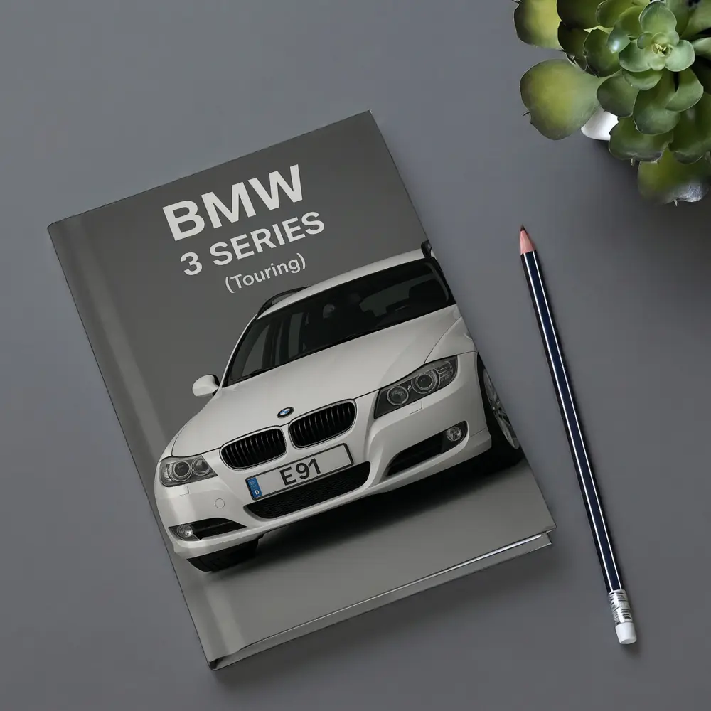 BMW Three Series Touring White Gray Background – Notebooks