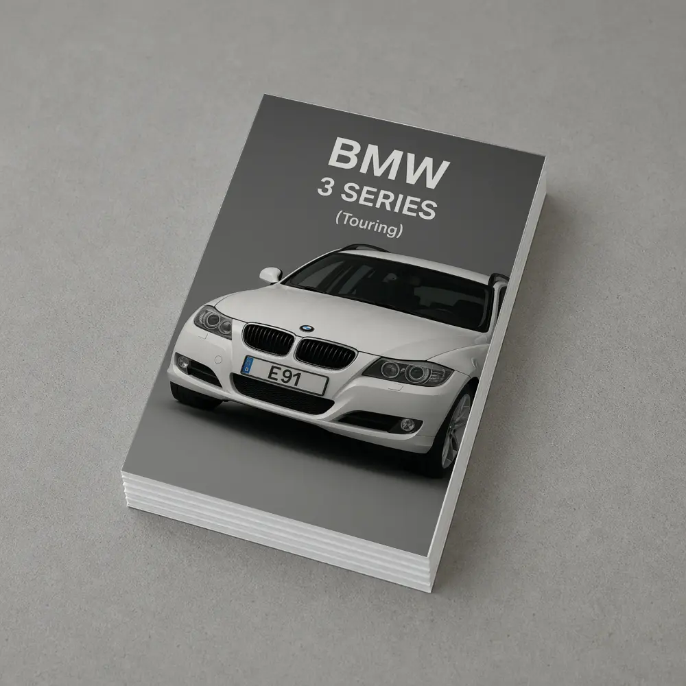 BMW Three Series Touring White Gray Background – Postcards