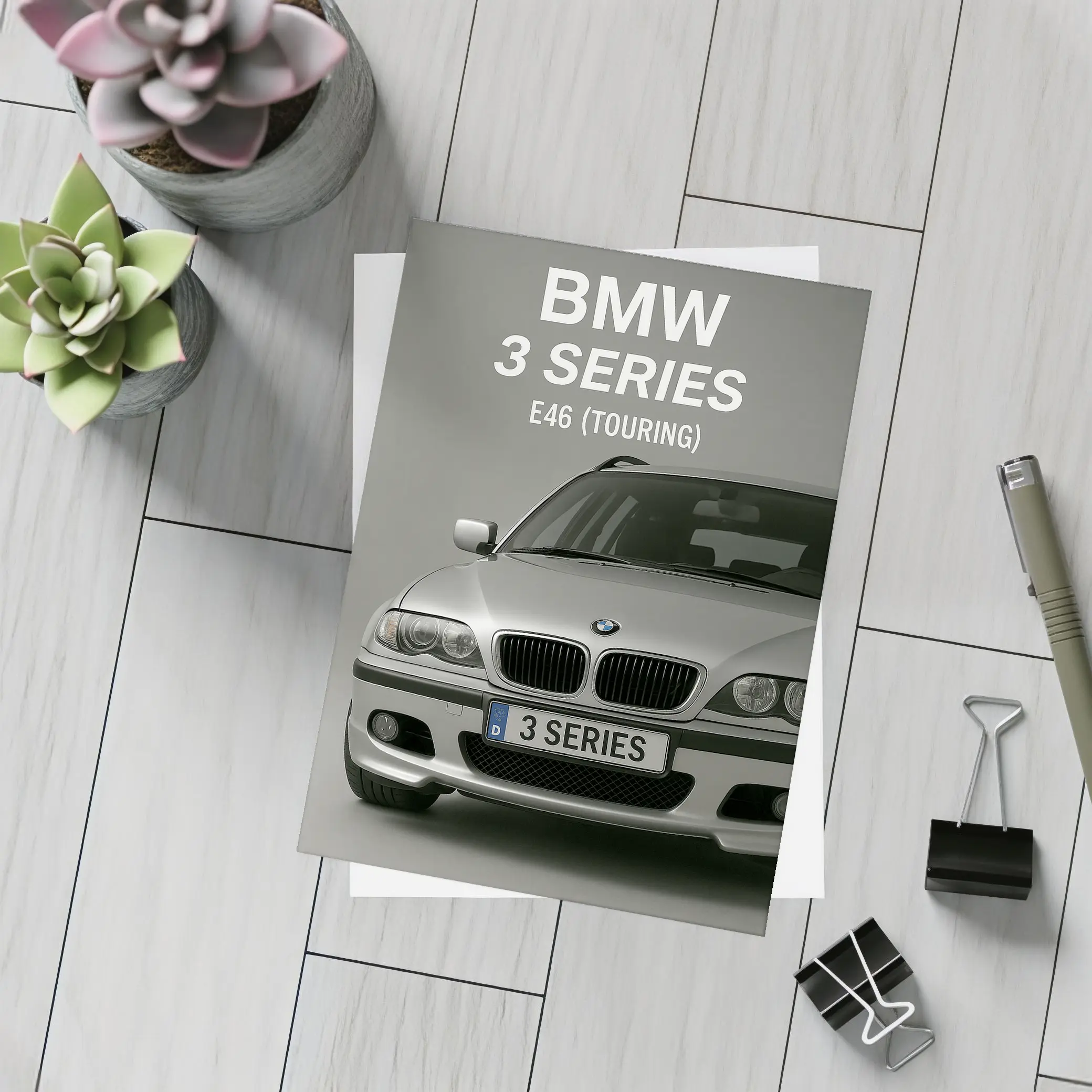 BMW 3 Series E46 Touring Front View – Postcards