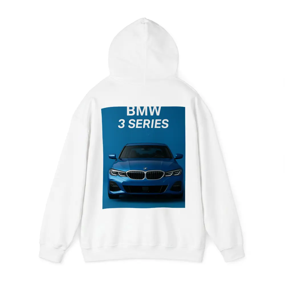 BMW 3 Series Blue Studio Front View – Hoodies