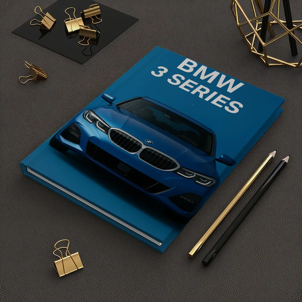 BMW 3 Series Blue Studio Front View – Notebooks