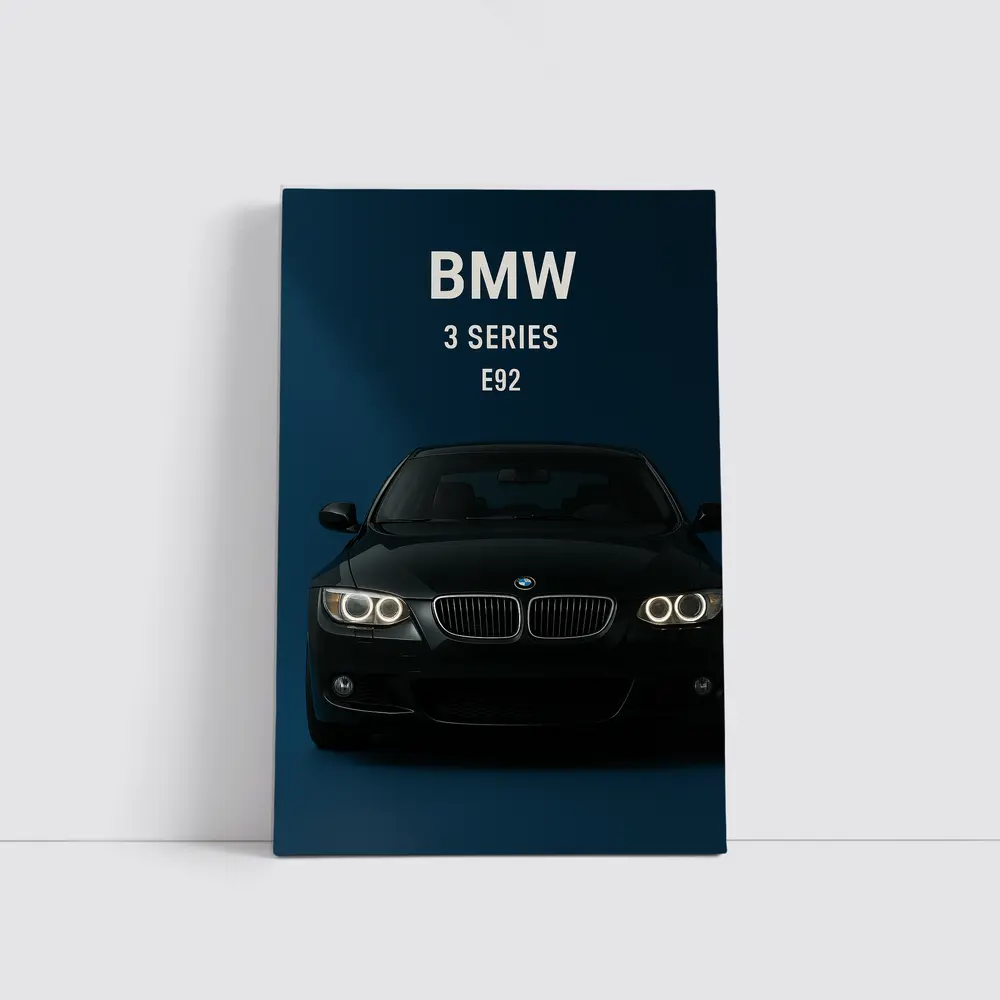 BMW 3 Series E92 Dark Blue Background – Wall Art