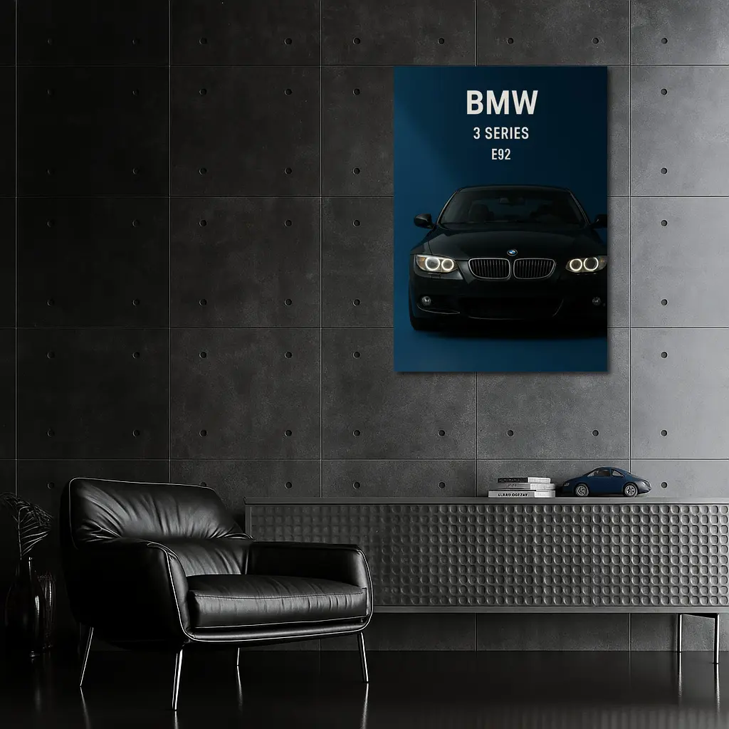 BMW 3 Series E92 Dark Blue Background – Wall Art