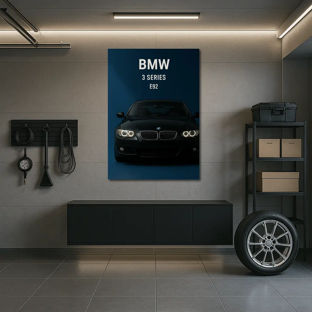 BMW 3 Series E92 Dark Blue Background – Wall Art