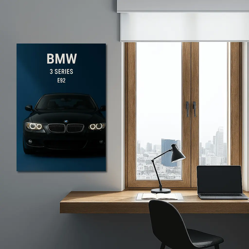 BMW 3 Series E92 Dark Blue Background – Wall Art