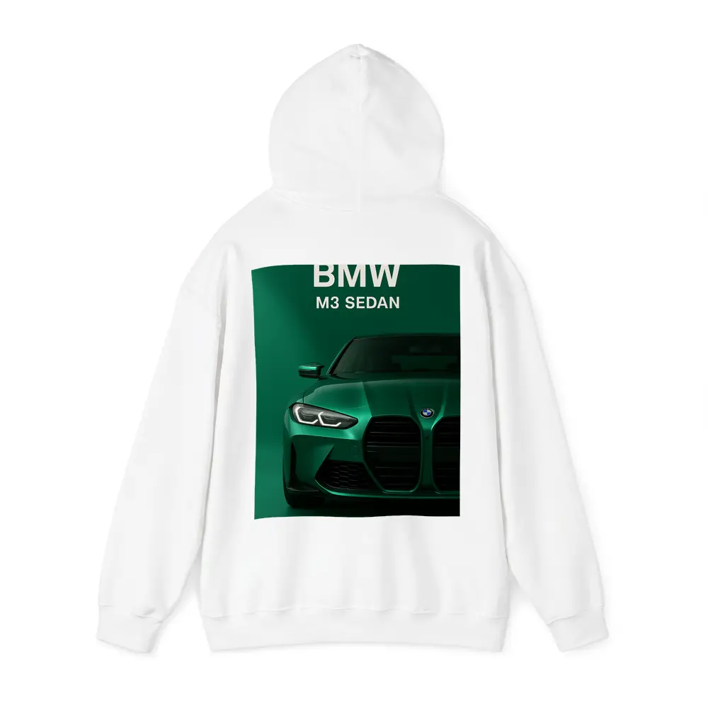 BMW M3 Sedan Green Front View Art – Hoodies