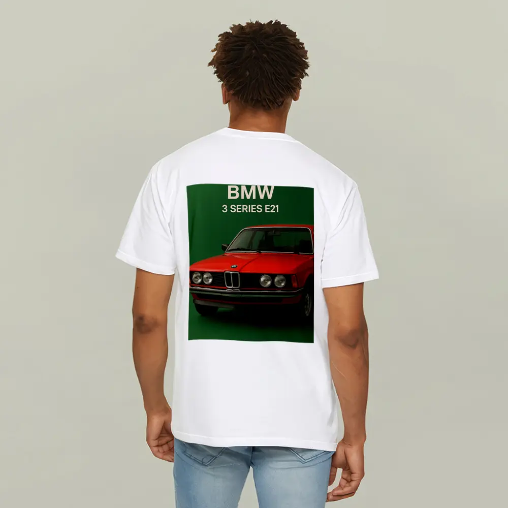 BMW 3 Series E21 Red Green Background – T-Shirts