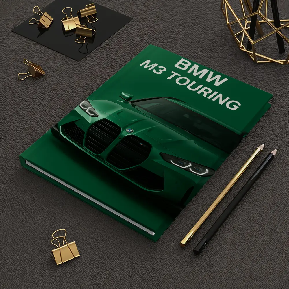 BMW M3 Touring Green Minimal Car Art – Notebooks
