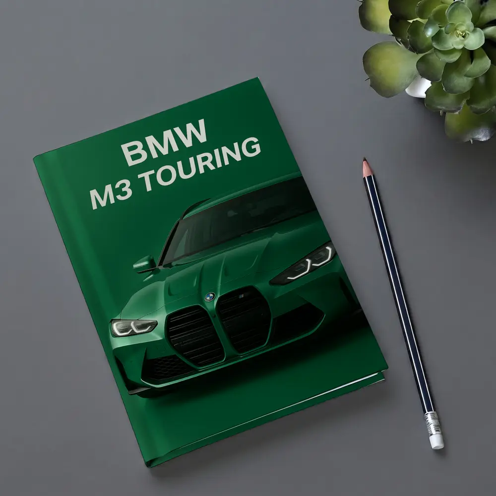 BMW M3 Touring Green Minimal Car Art – Notebooks