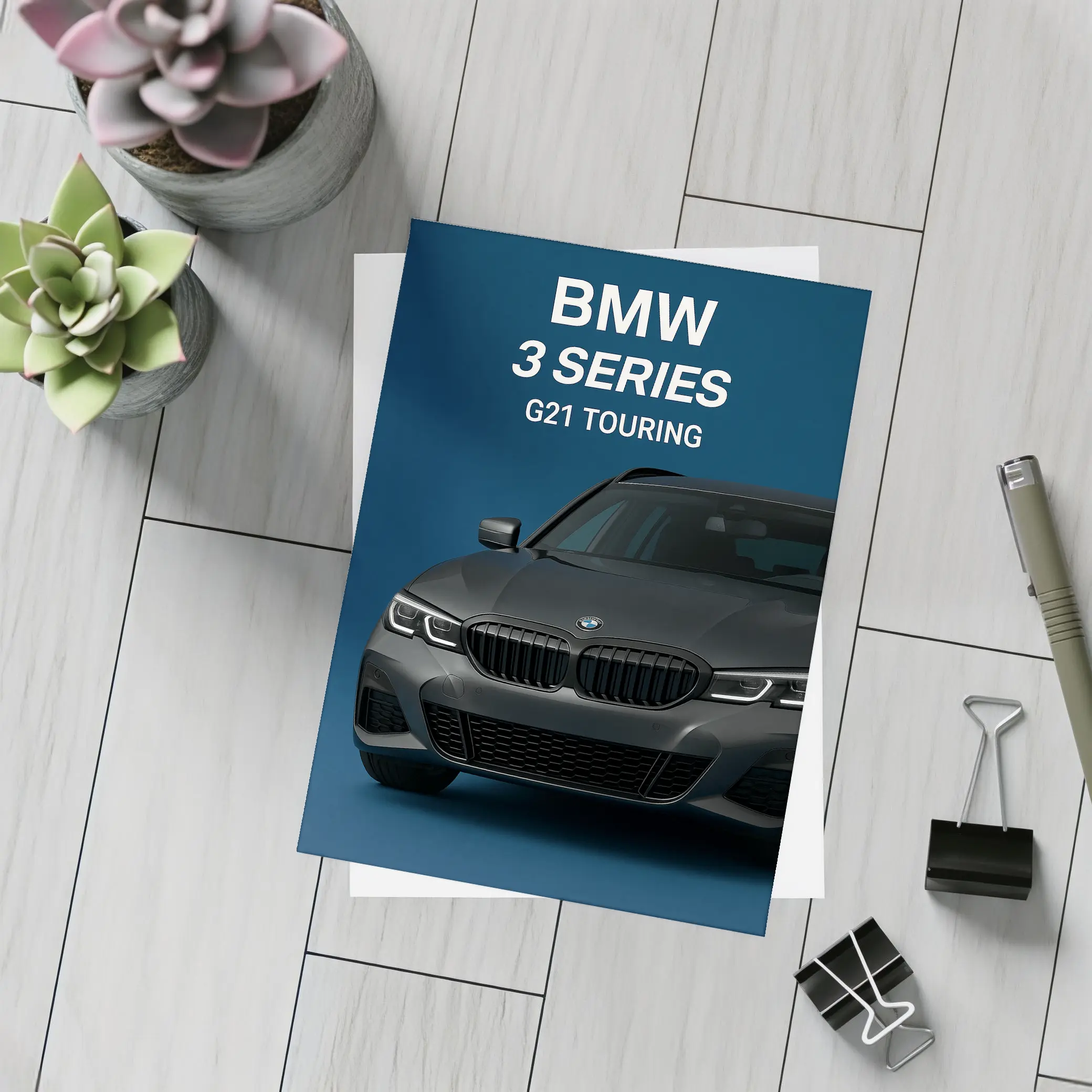 BMW 3 Series G21 Touring Dark Blue – Postcards