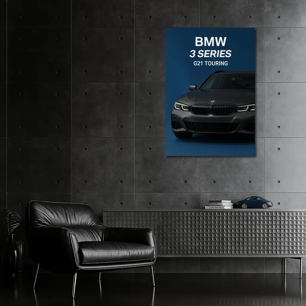 BMW 3 Series G21 Touring Dark Blue – Wall Art