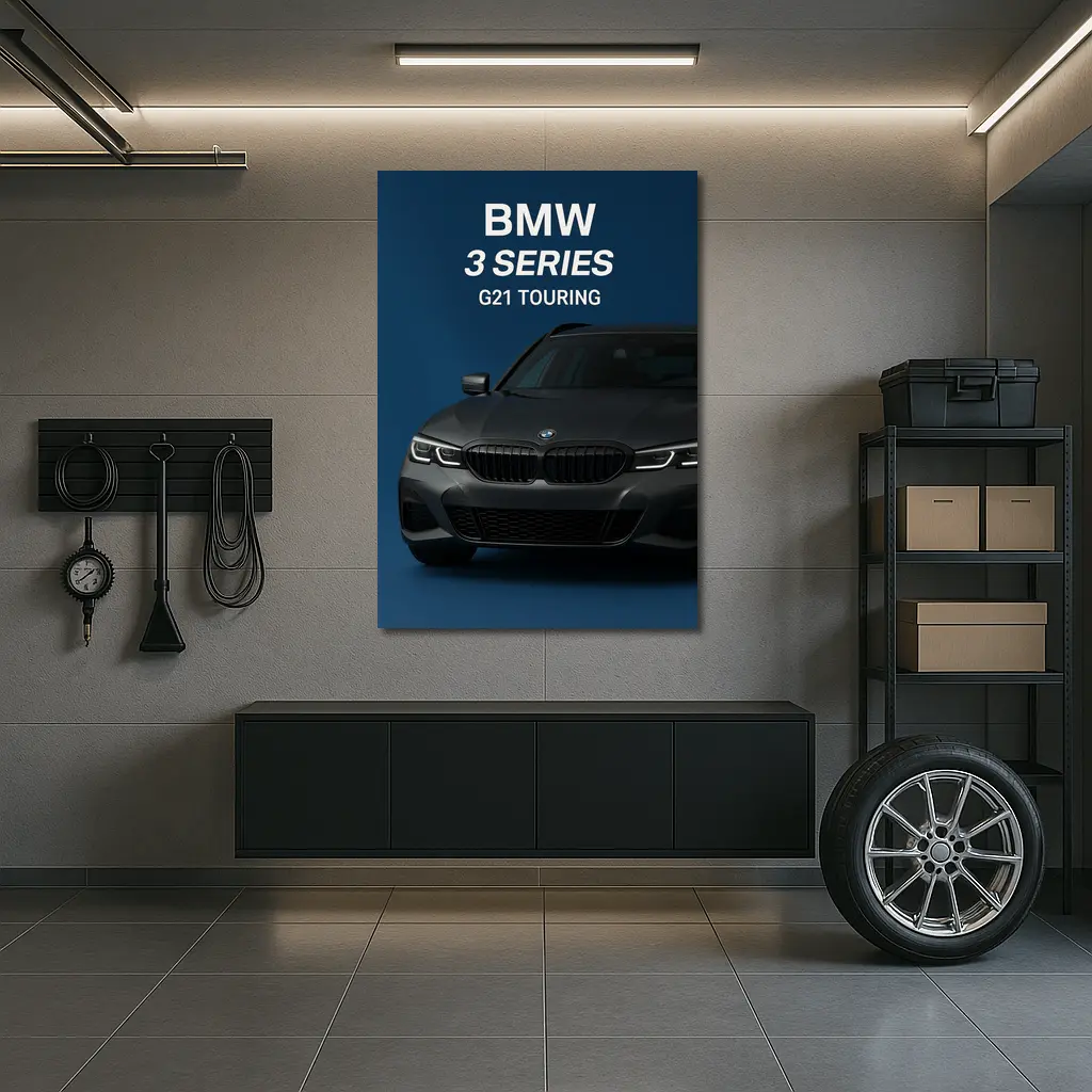 BMW 3 Series G21 Touring Dark Blue – Wall Art