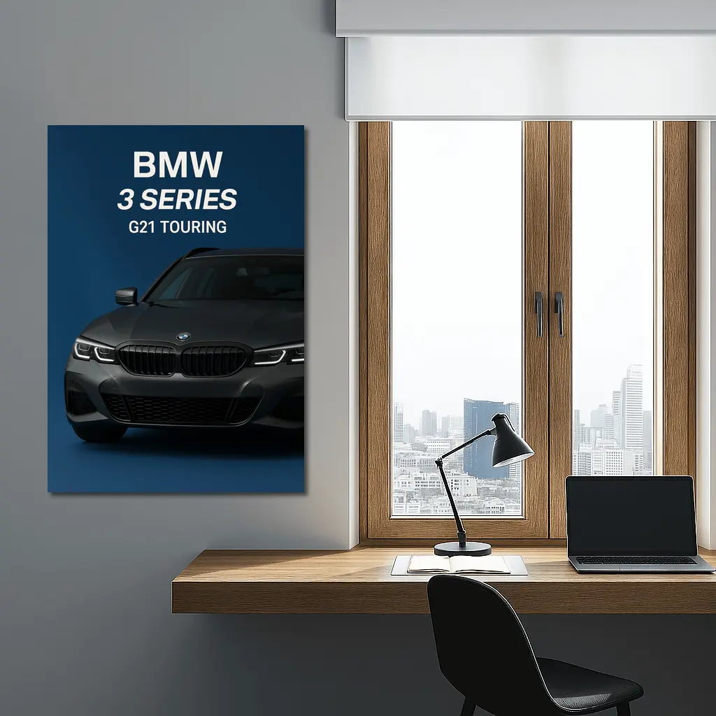 BMW 3 Series G21 Touring Dark Blue – Wall Art
