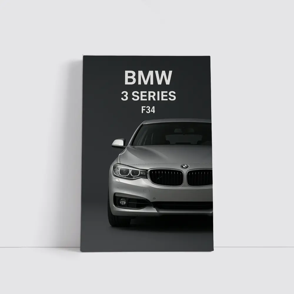 BMW 3 Series F34 Dark Studio Front View – Wall Art
