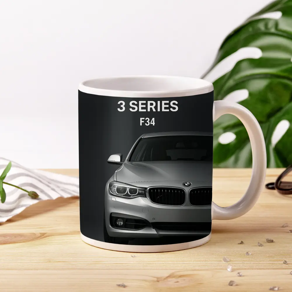 BMW 3 Series F34 Dark Studio Front View – Mugs