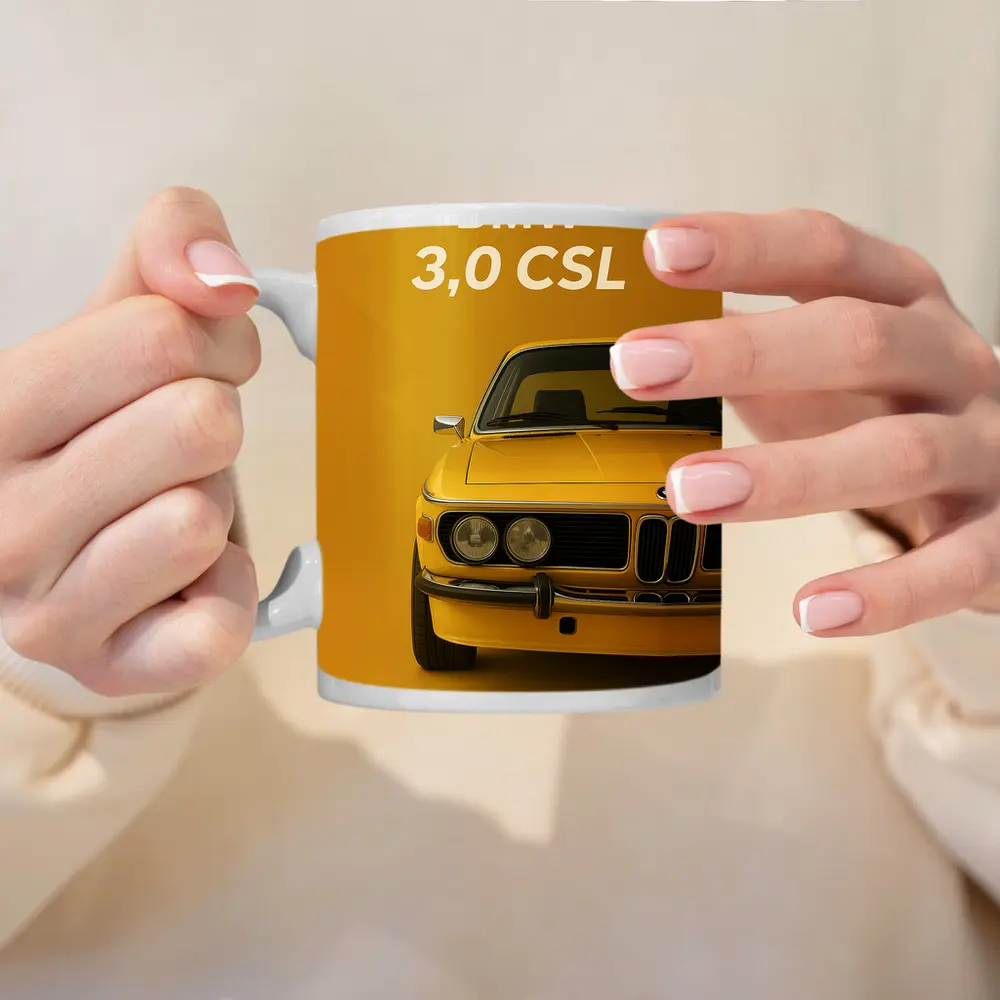 BMW Three Zero CSL Classic Yellow Minimal – Mugs