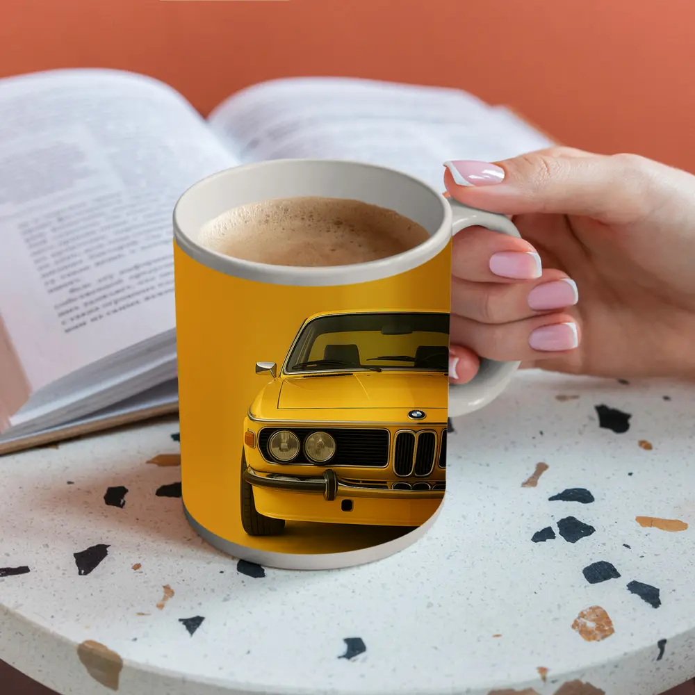BMW Three Zero CSL Classic Yellow Minimal – Mugs