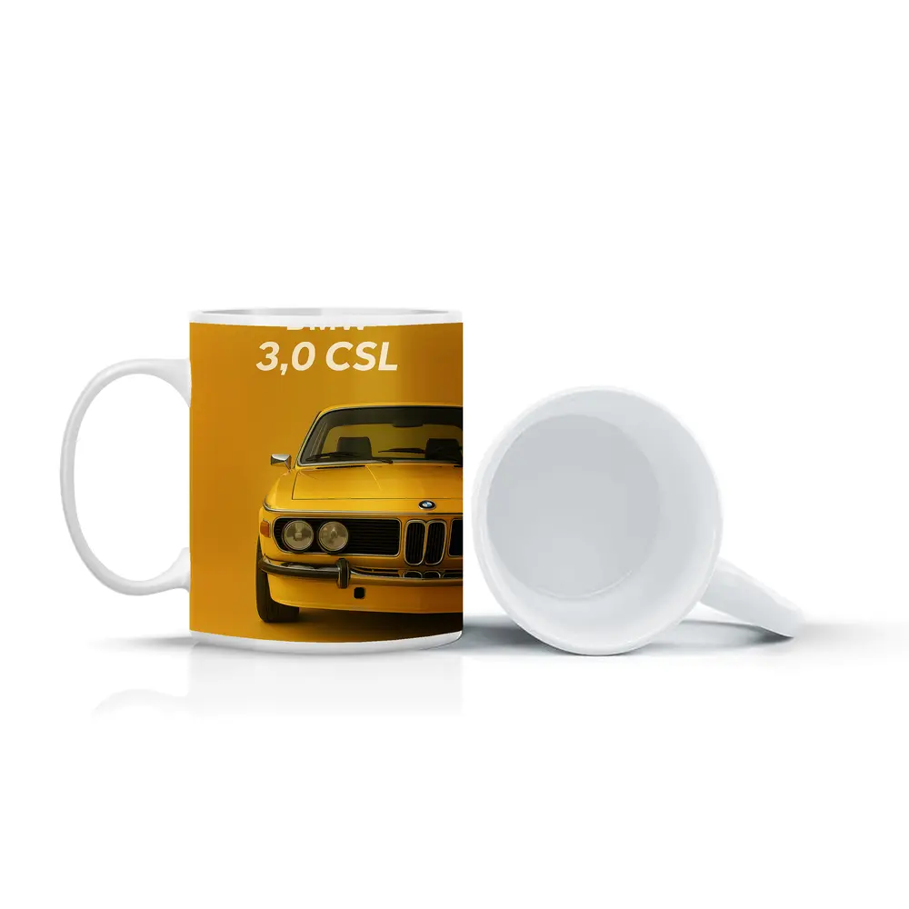 BMW Three Zero CSL Classic Yellow Minimal – Mugs