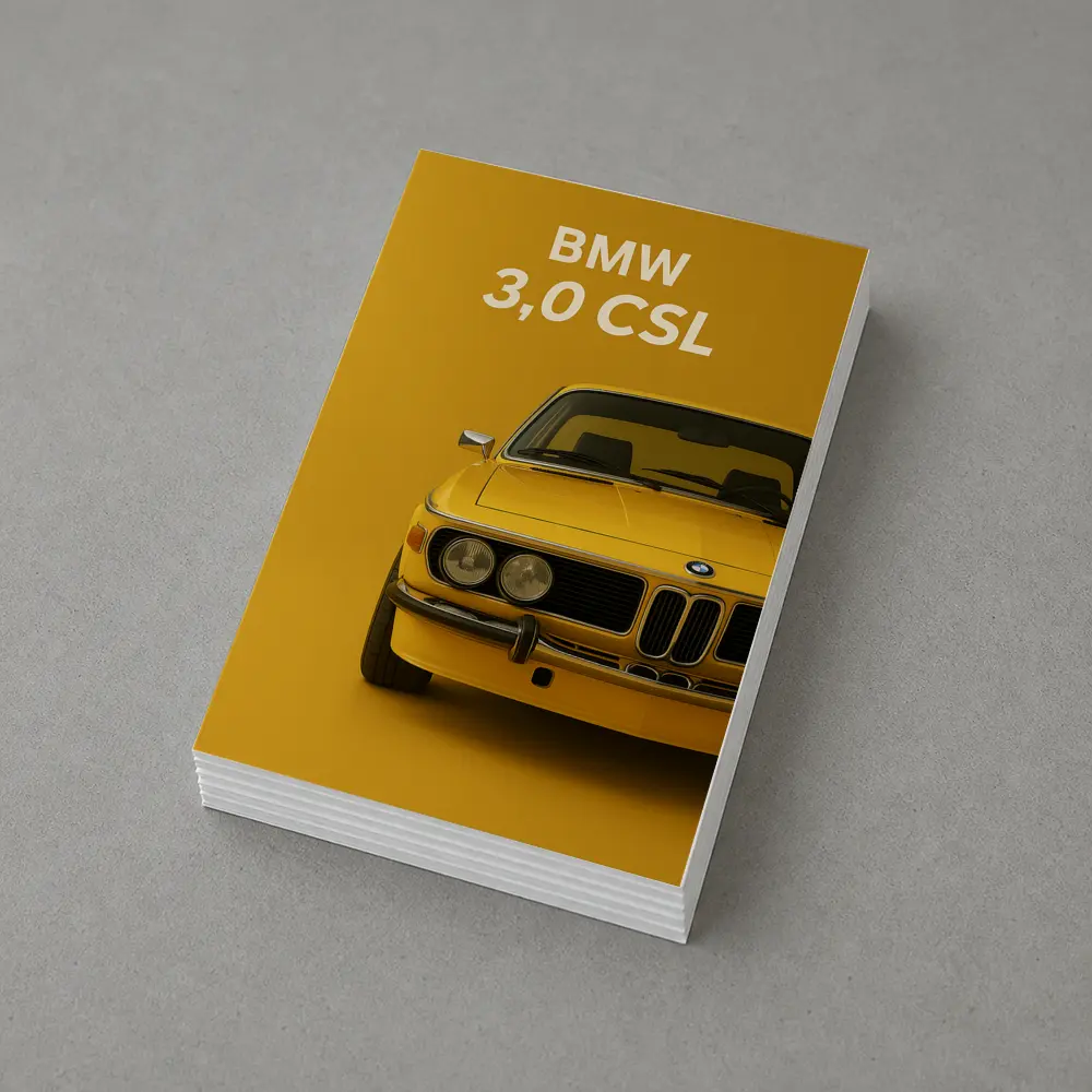 BMW Three Zero CSL Classic Yellow Minimal – Postcards