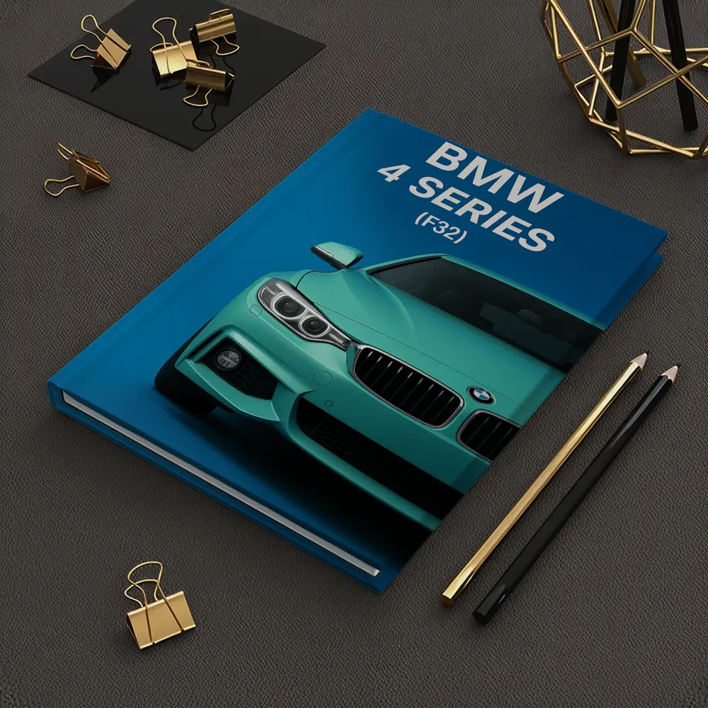 BMW Four Series F32 Teal Blue Background – Notebooks