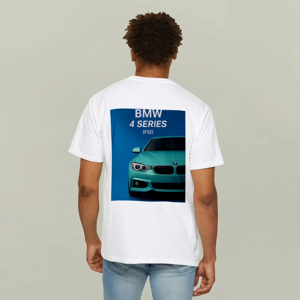 BMW Four Series F32 Teal Blue Background – T-Shirts