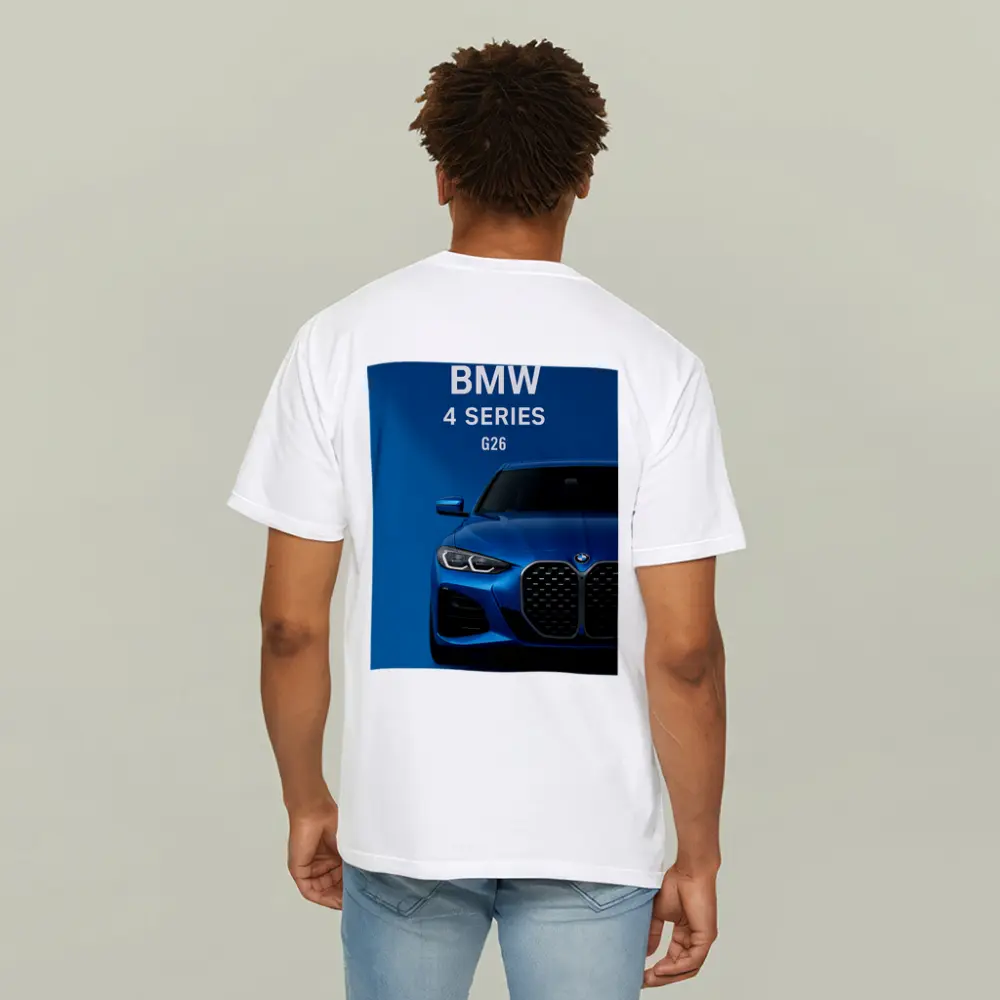 BMW 4 Series G26 Blue Studio Shot – T-Shirts