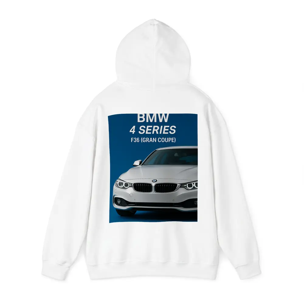 BMW Four Series Gran Coupe Blue Background – Hoodies