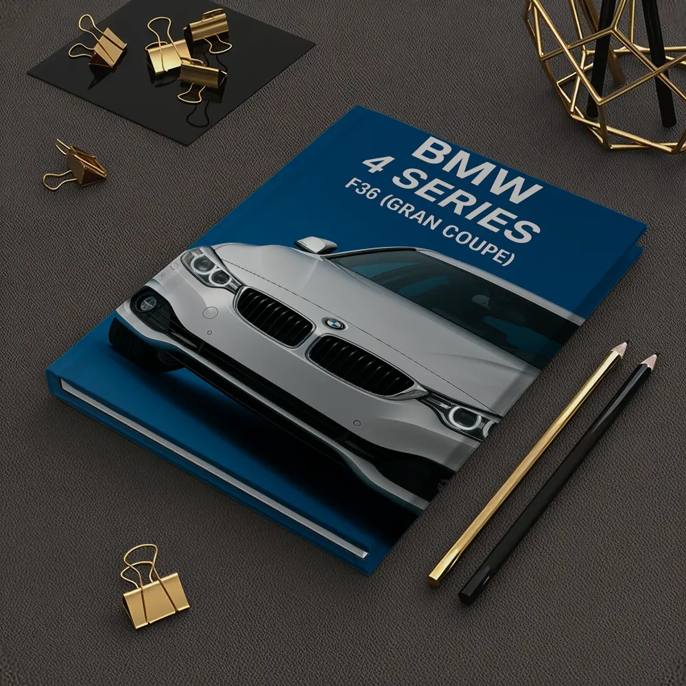 BMW Four Series Gran Coupe Blue Background – Notebooks
