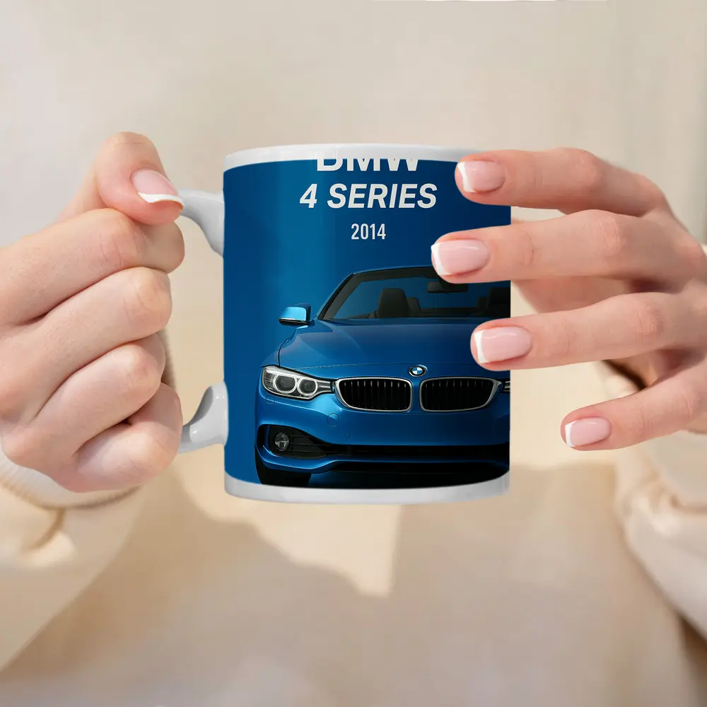 BMW 4 Series 2014 Blue Convertible Front – Mugs