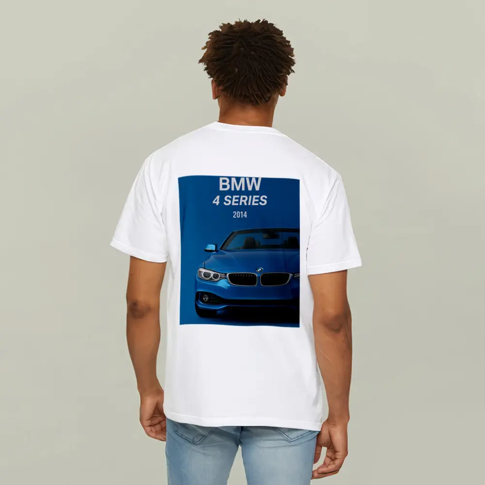 BMW 4 Series 2014 Blue Convertible Front – T-Shirts