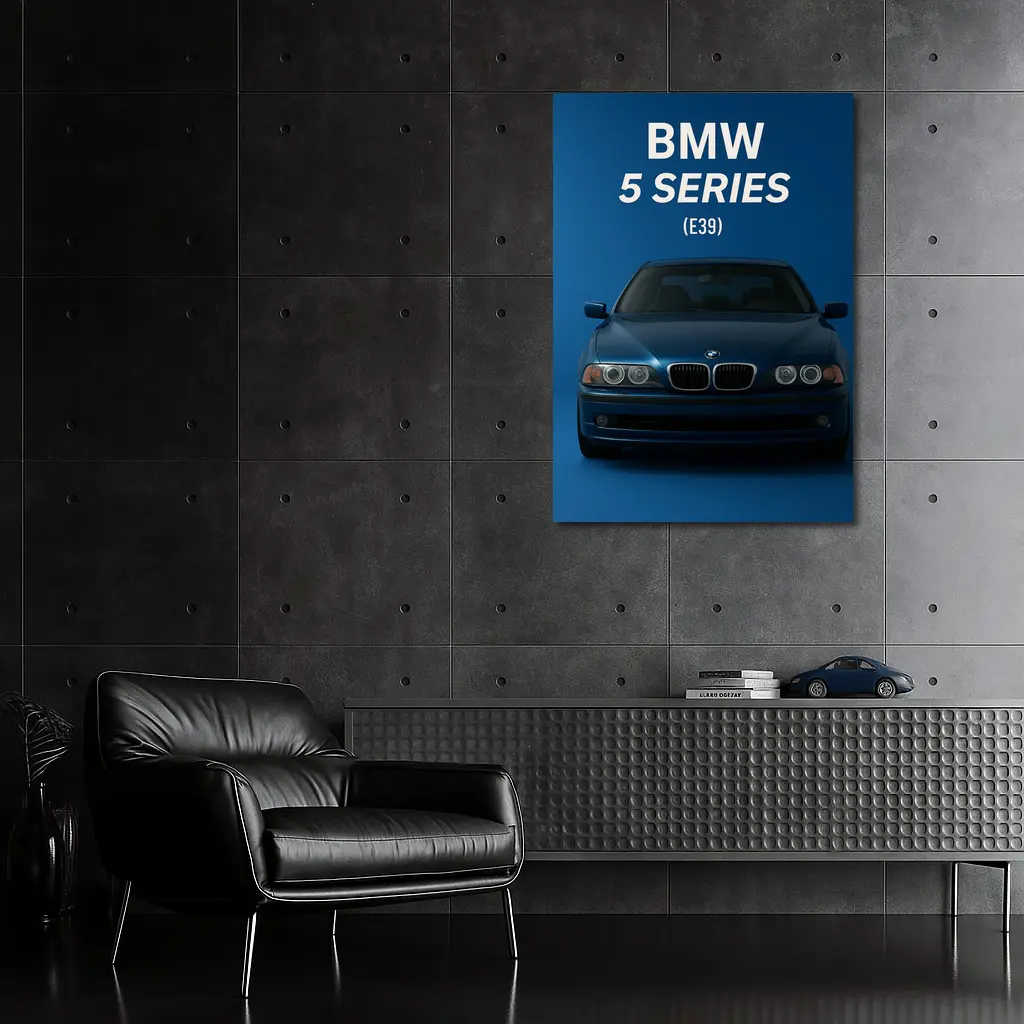 BMW Five Series E39 Blue Studio – Wall Art