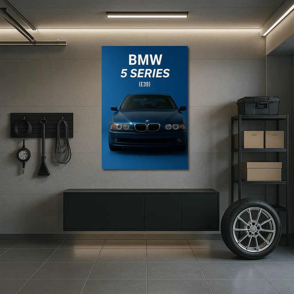 BMW Five Series E39 Blue Studio – Wall Art