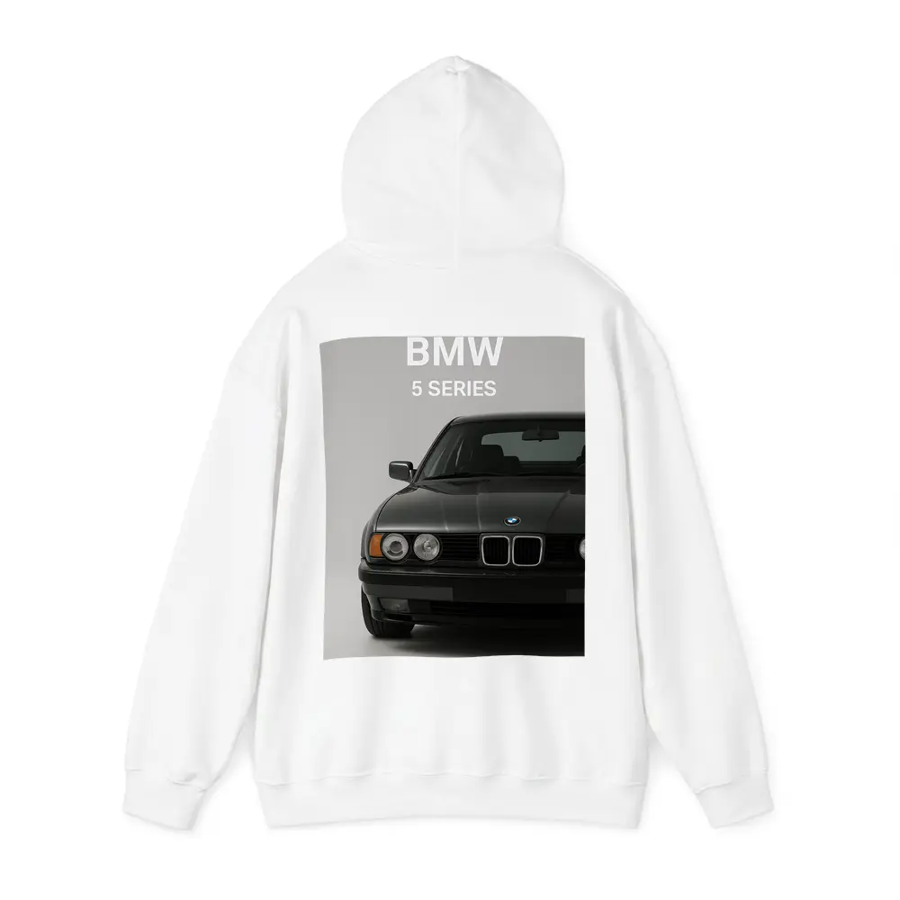 BMW 5 Series Classic Front View Gray – Hoodies