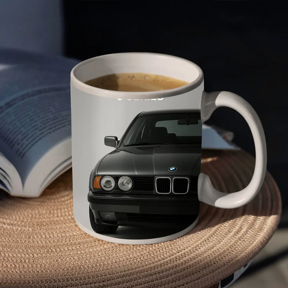 BMW 5 Series Classic Front View Gray – Mugs