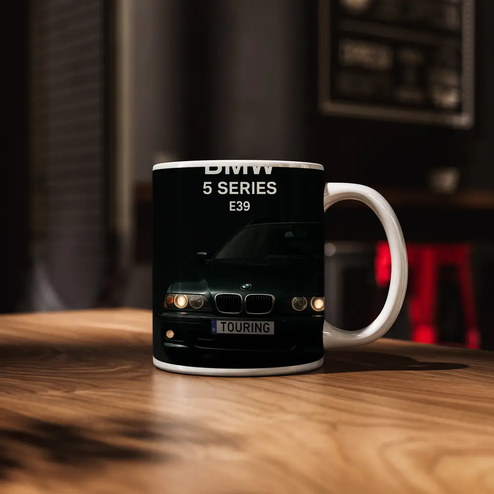 BMW Five Series E39 Touring Dark Background – Mugs