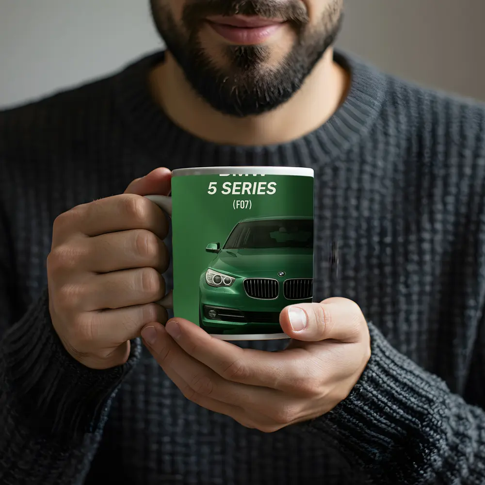 BMW 5 Series F07 Green Front View – Mugs
