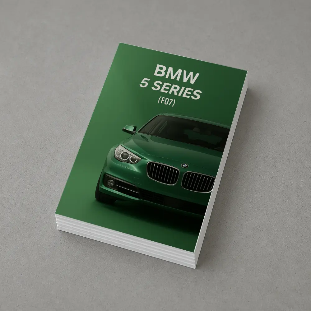 BMW 5 Series F07 Green Front View – Postcards