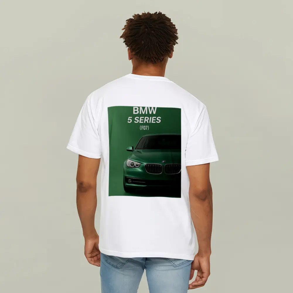 BMW 5 Series F07 Green Front View – T-Shirts