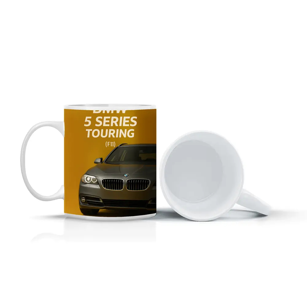 BMW Five Series Touring F11 Gold Background – Mugs