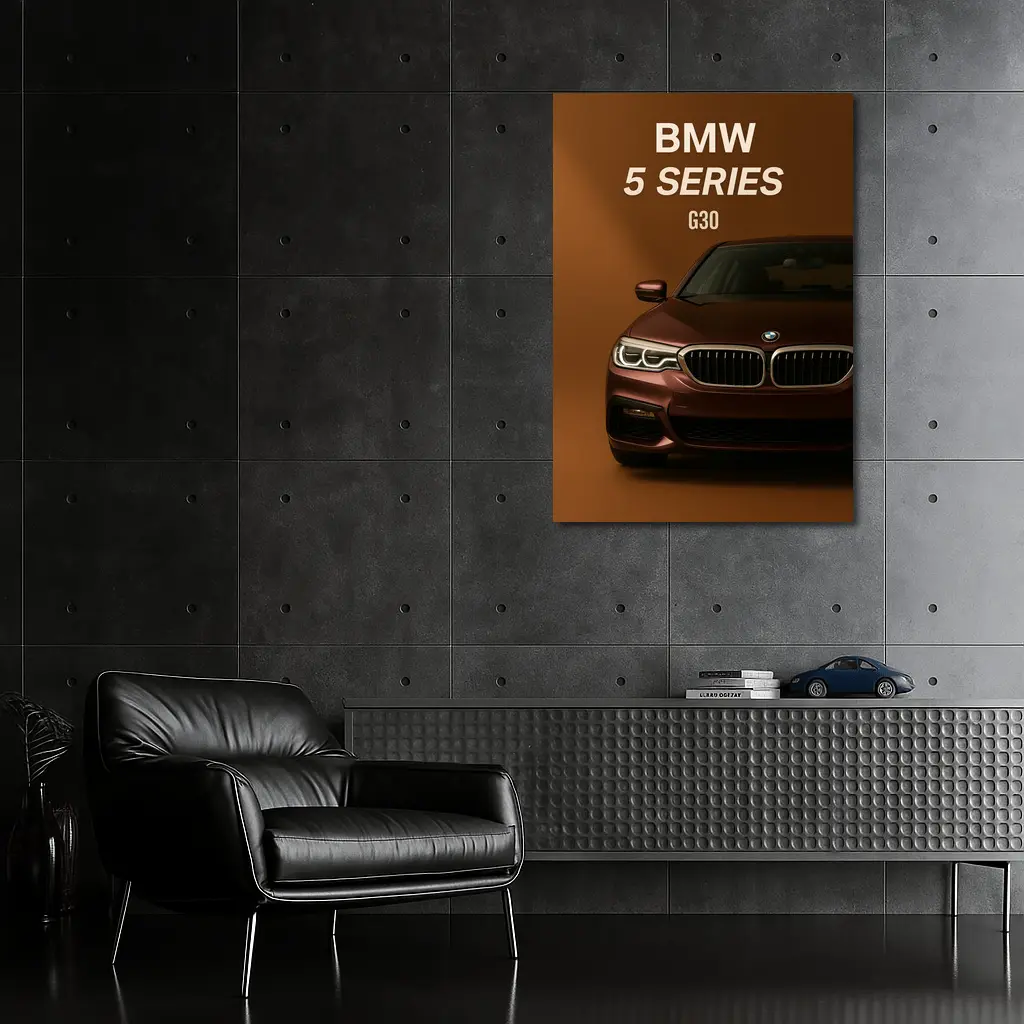 BMW 5 Series G30 Brown Studio – Wall Art
