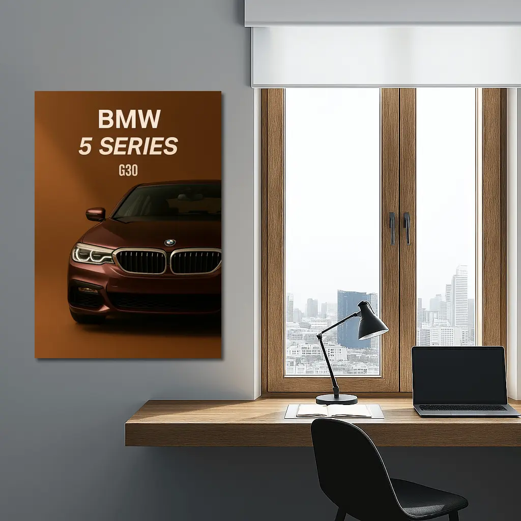 BMW 5 Series G30 Brown Studio – Wall Art