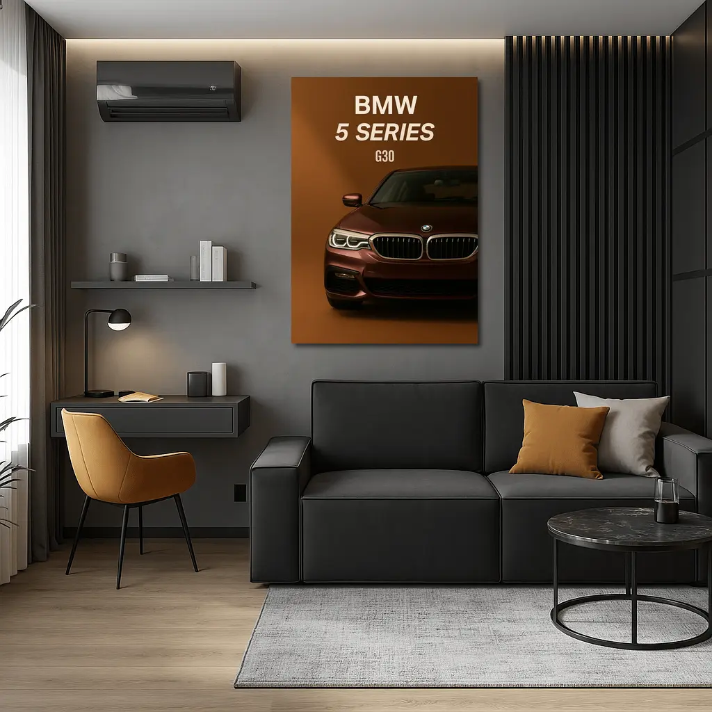 BMW 5 Series G30 Brown Studio – Wall Art