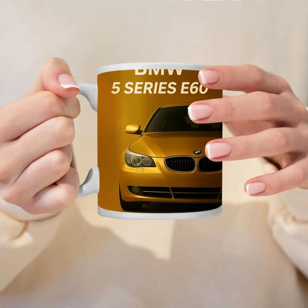BMW 5 Series E60 Yellow Studio – Mugs