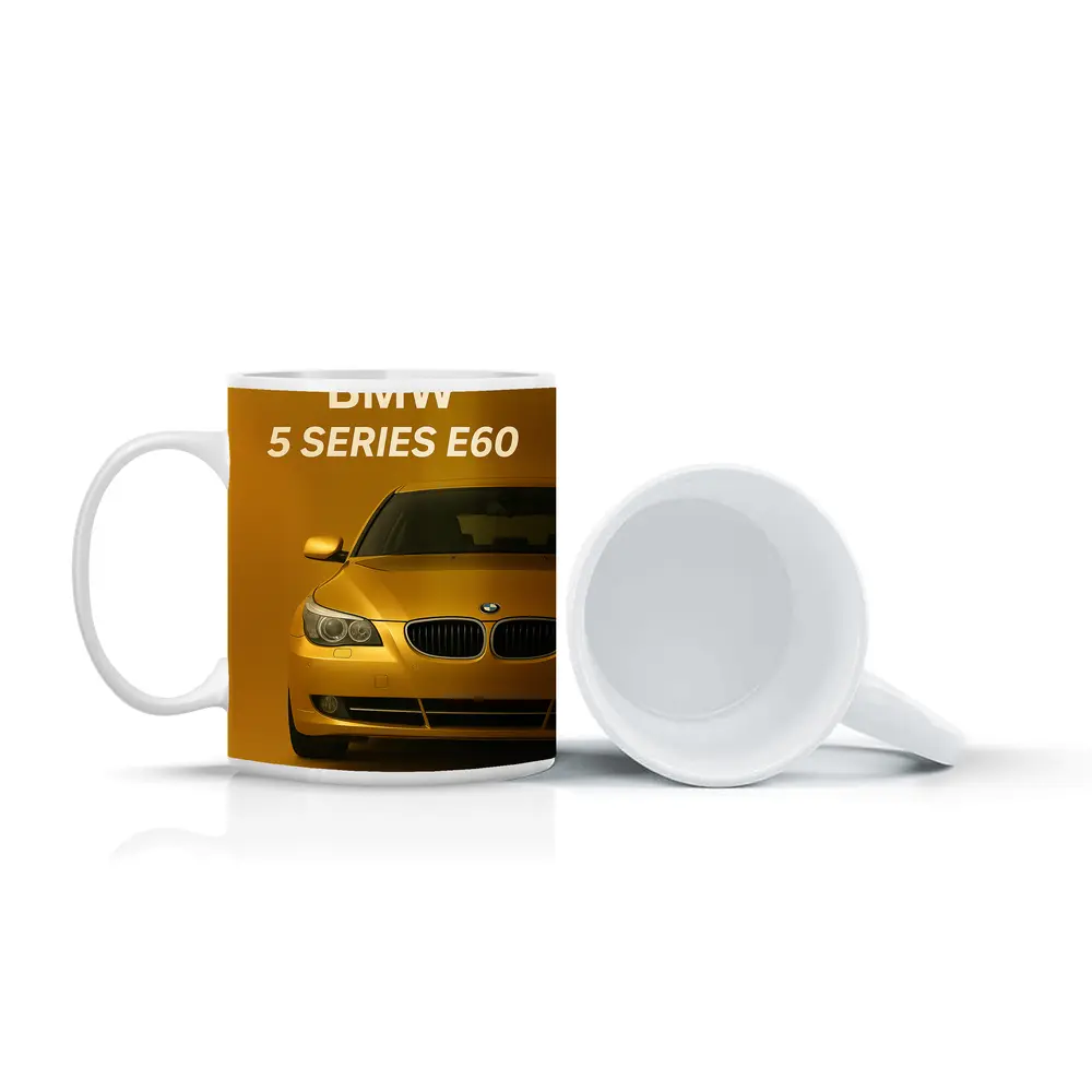 BMW 5 Series E60 Yellow Studio – Mugs