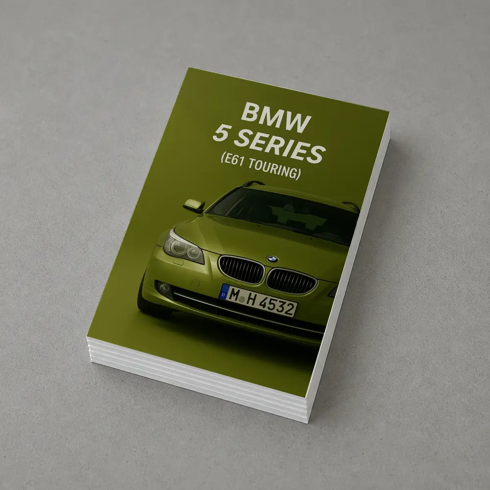 BMW Five Series E61 Touring Green Background – Postcards
